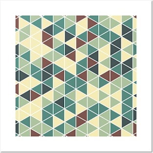 Geometric retro pattern Posters and Art